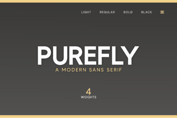 Purefly: A Modern Sans Serif Typeface for Bold Brand Identity